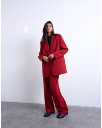 TOPSHOP - Co Ord Mid Rise Clean Straight Trouser - Lyst