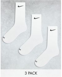 Nike - Training Everyday Cushioned Plus 3 Pack Crew Socks - Lyst