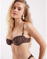 ASOS - Honey Piper Ruched Underwire Balcony Bikini Top - Lyst