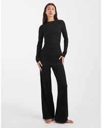 Miss Selfridge - Sculpted Wide Leg Pants - Lyst