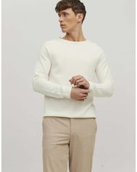 Jack & Jones - Hill structure fit strickpullover mit rundhalsausschnitt - Lyst