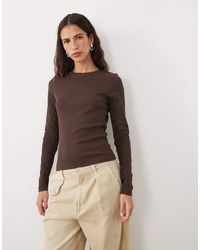 JJ Rebel - Ribbed Long Sleeved Top - Lyst