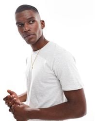 Brave Soul - T-shirt à manches courtes et ourlet brut - écru - Lyst