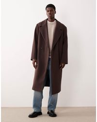 ASOS - Wool Look Longline Coat - Lyst