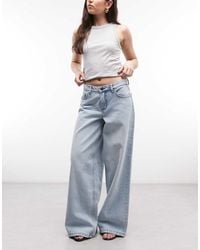Noisy May - Low Rise Wide Leg Jeans - Lyst