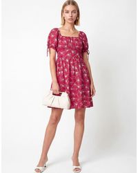 Lovedrobe - Floral Square Neck Mini Dress - Lyst