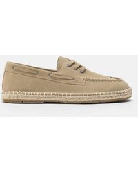 Pull&Bear - – bootsschuhe aus jute und leder - Lyst