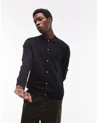 TOPMAN - – langärmliges hemd aus häkelstrick - Lyst