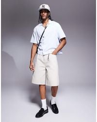 ASOS - Long Length Canvas Jort - Lyst