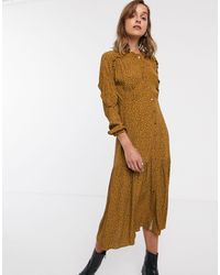 ditsy blossom midi shirt dress