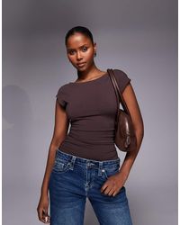 GOOD AMERICAN - Katoenmix Corrigerende Body Met Wijde Hals En Lage Rug - Lyst