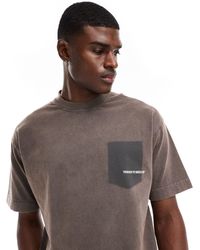 The Couture Club - Washed Pocket Detail T-shirt - Lyst
