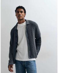 Abercrombie & Fitch - Knitted Crew Neck Button Up Cardigan - Lyst