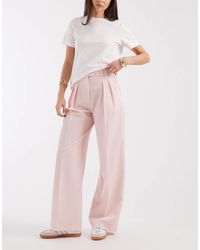 ASOS - Tailored Wide Leg Pants With Pleat Detail - Lyst