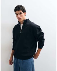 ASOS - Essentials Relaxed Quarter Zip Sweatshirt - Lyst