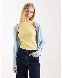 ASOS - Knitted Slash Neck Top Co-Ord - Lyst