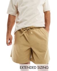 ASOS - Short chino ample - fauve - Lyst
