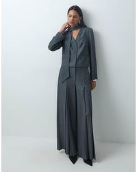Y.A.S - Wide Leg Tailored Trouser Co-Ord With Extreme Pleats - Lyst