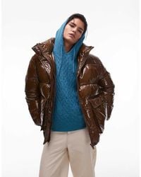 TOPSHOP - Puffer Bomber Jacket - Lyst