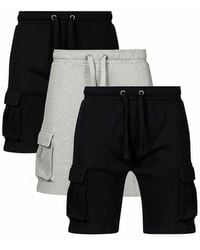 French Connection - 3 Pack Cotton Blend Jersey Cargo-Style Shorts - Lyst