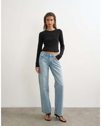 TOPSHOP - Ember Low Rise Relaxed Straight Leg Jean - Lyst