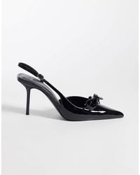 Mango - Bow Detail Heeled Slingback Court Shoe - Lyst