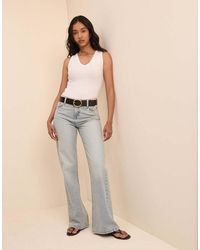 Nobody's Child - Light Low Rise Penny Relaxed Flare Jeans - Lyst