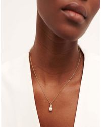 D.Louise - Waterproof Tarnish-Free Pearl Drop Necklace - Lyst