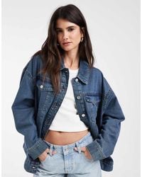 Noisy May - Oversized Denim Jacket - Lyst