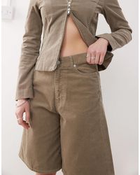 Weekday - Astro Co-ord baggy Fit Corduroy Jorts - Lyst