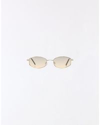 Bershka - Sonnenbrille mit eckigem metallrahmen - Lyst