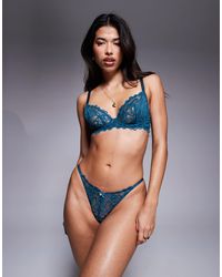 Boux Avenue - Heidi - soutien-gorge pigeonnant d'ensemble - sarcelle - Lyst