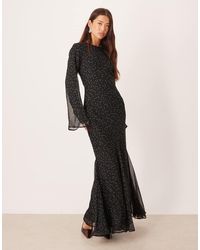 ASOS - Flare Sleeve Maxi Dress - Lyst