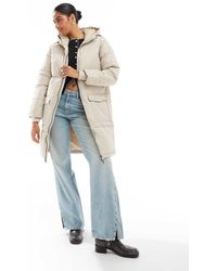 Object - Gewatteerd Jack Met Lange Pasvorm En Capuchon - Lyst