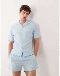 Free Society - Short Sleeve Beach Shirt - Lyst