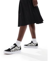 Vans - Old skool - baskets motif damier - noir et - Lyst