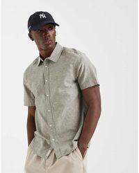 Blend - Cotton-linen Regular Fit Shirt - Lyst