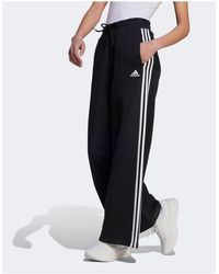 adidas Originals - Adidas Essentials 3-stripes French Terry Wide joggers - Lyst