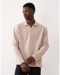 ASOS - Heavyweight Relaxed Long Sleeve Revere Polo - Lyst