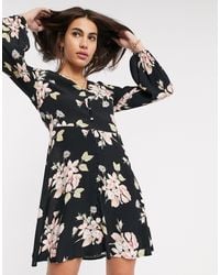 warehouse blue floral dress