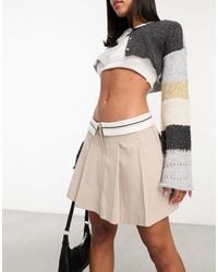 Pimkie - Folded Waistband Pleated Mini Skirt - Lyst