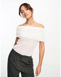 NA-KD - Off Shoulder Knitted Top - Lyst