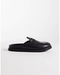 Jack & Jones - – loafer-pantoletten aus leder - Lyst