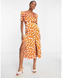 French Connection - Short Sleeve Midi Dress - Lyst