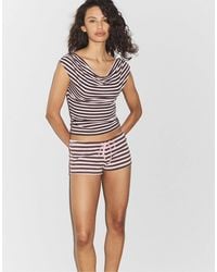 Stradivarius - – gestreifte mini-shorts - Lyst