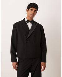 ASOS - Double Breasted Boxy Suit Tuxedo Jacket - Lyst