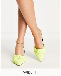 ASOS - Wide Fit Soraya Knotted Slingback Mid Heeled Shoes - Lyst