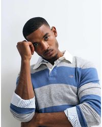 GANT - Striped Rugby Polo - Lyst