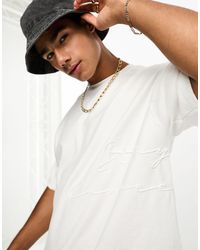 Pull&Bear - Tonal Embroidered T-shirt - Lyst