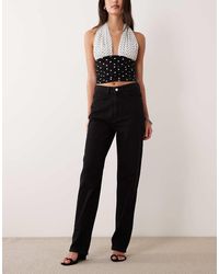 Vila - Kelly High Waist Wide Leg Jeans - Lyst